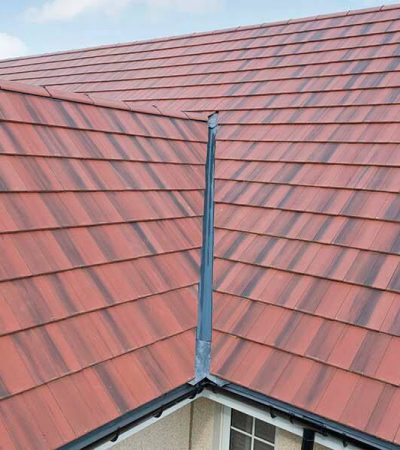 red tiled modern roof replacement
